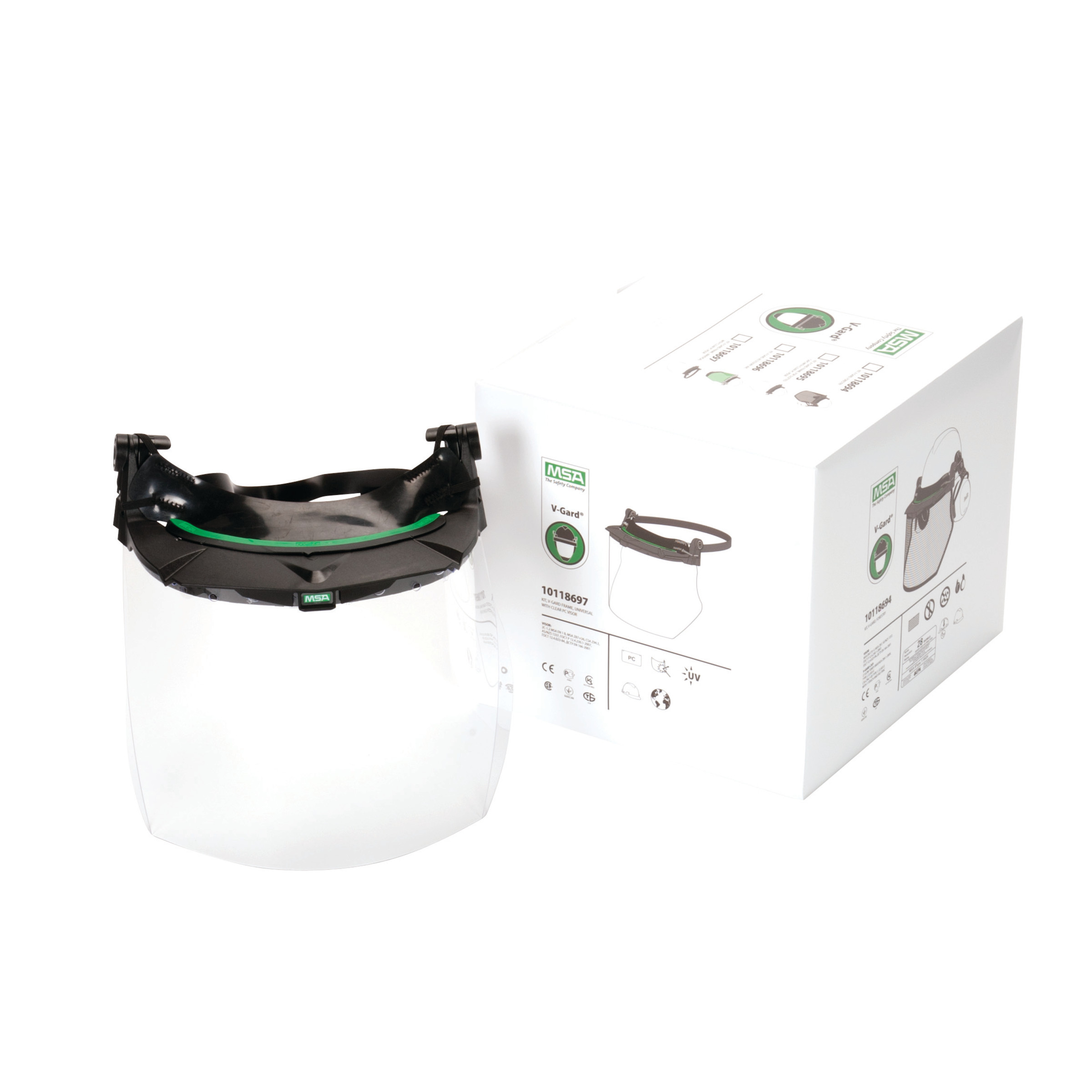 V-Gard Accessory System kit (without V-Gard Cap), Universal w/Clear PC Visor